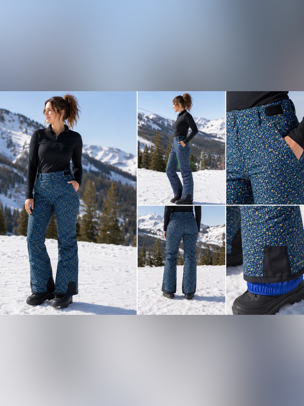 Eddie Bauer Powder Search 2.0 Insulated Ski Pants PM Waterproof Print